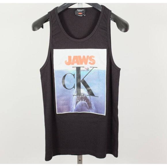 Raf Simons Calvin Klein 205W39NYC vest tank top sz S JAWS black T shirt - Picture 1 of 8